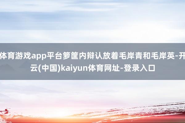 体育游戏app平台箩筐内辩认放着毛岸青和毛岸英-开云(中国)kaiyun体育网址-登录入口