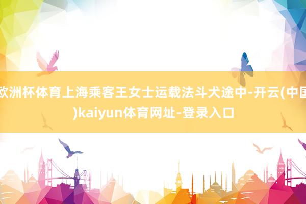 欧洲杯体育上海乘客王女士运载法斗犬途中-开云(中国)kaiyun体育网址-登录入口