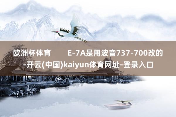 欧洲杯体育        E-7A是用波音737-700改的-开云(中国)kaiyun体育网址-登录入口