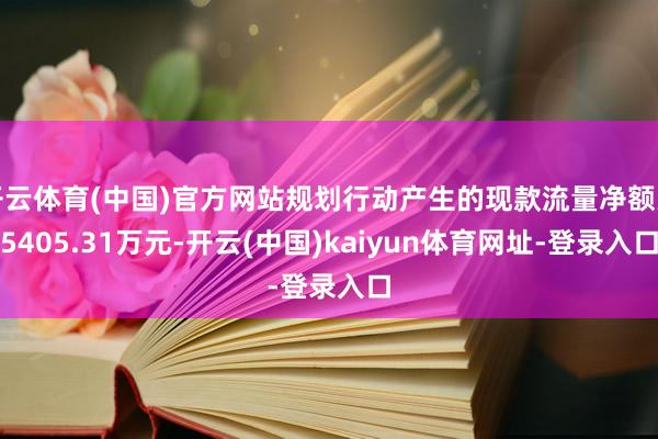 开云体育(中国)官方网站规划行动产生的现款流量净额为5405.31万元-开云(中国)kaiyun体育网址-登录入口