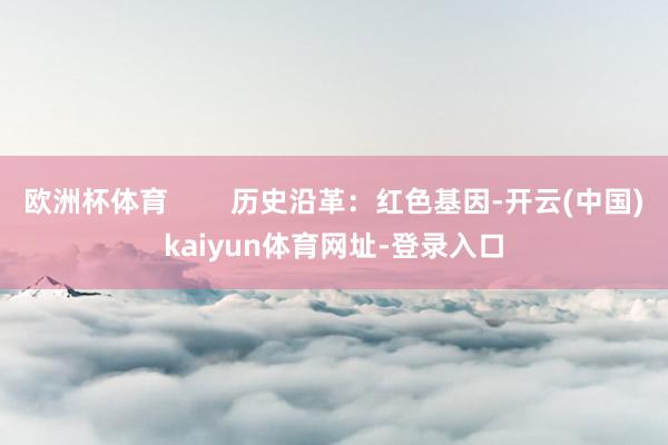 欧洲杯体育        历史沿革：红色基因-开云(中国)kaiyun体育网址-登录入口
