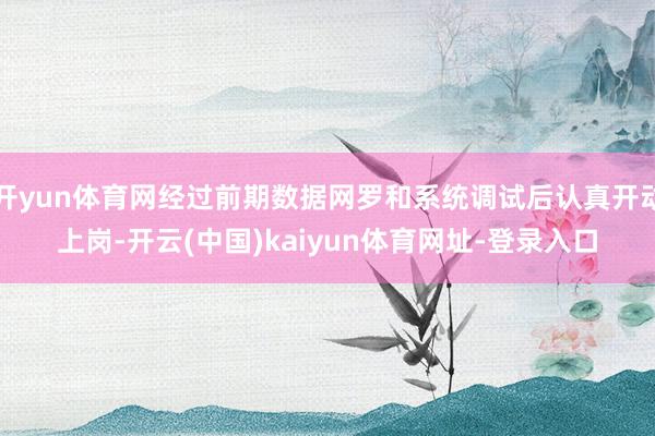 开yun体育网经过前期数据网罗和系统调试后认真开动上岗-开云(中国)kaiyun体育网址-登录入口