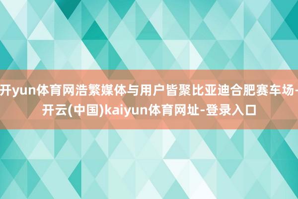开yun体育网浩繁媒体与用户皆聚比亚迪合肥赛车场-开云(中国)kaiyun体育网址-登录入口
