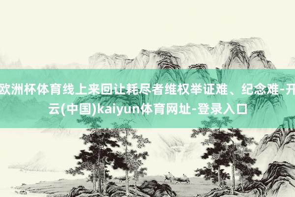欧洲杯体育线上来回让耗尽者维权举证难、纪念难-开云(中国)kaiyun体育网址-登录入口